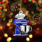 Royal Fight Personalized Baking Christmas Ornament Baking Ornaments Love Baking Christmas Tree Ornament Baking Mixer with String Lights Baker Gift Baker Ornament Tree Hanging Décor (Baking 1)